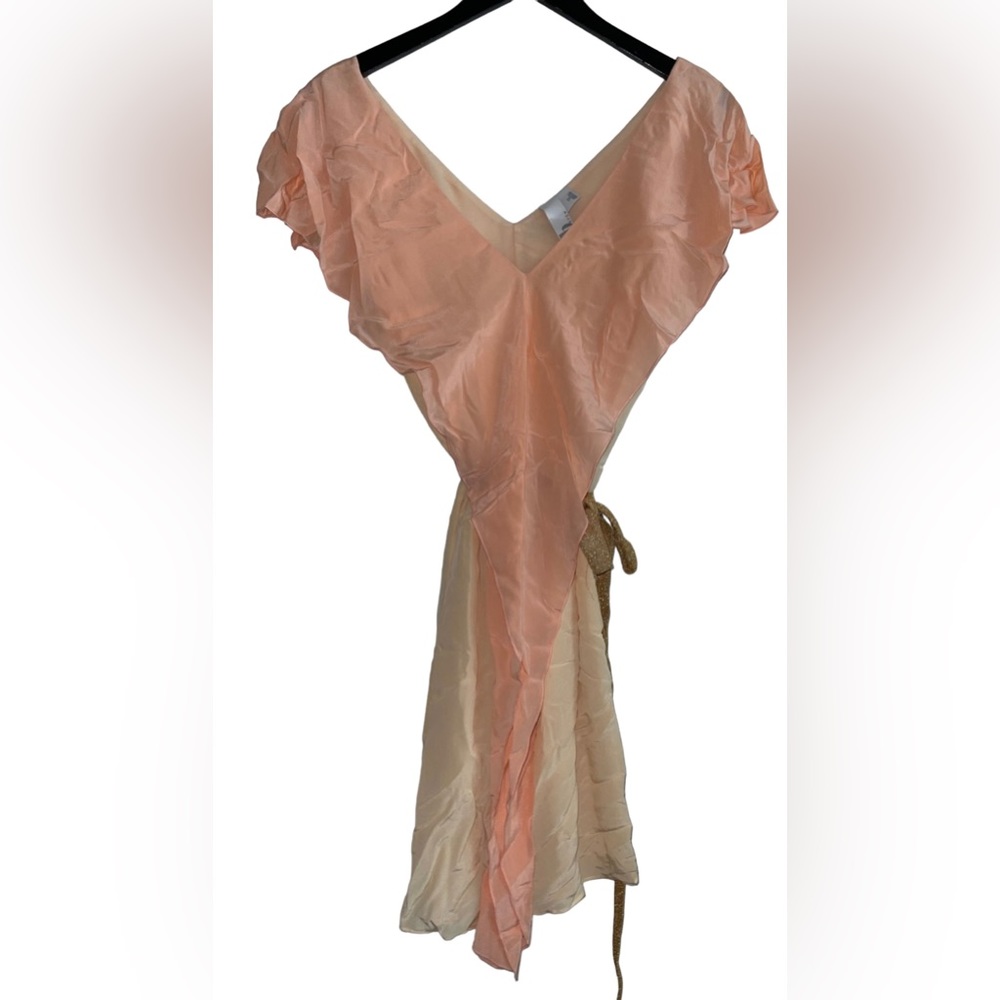 NWT 2b. Rych Pink & Cream Wispy Dress Size 12